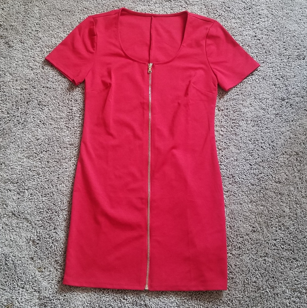 2 for $20! Red zipper dress